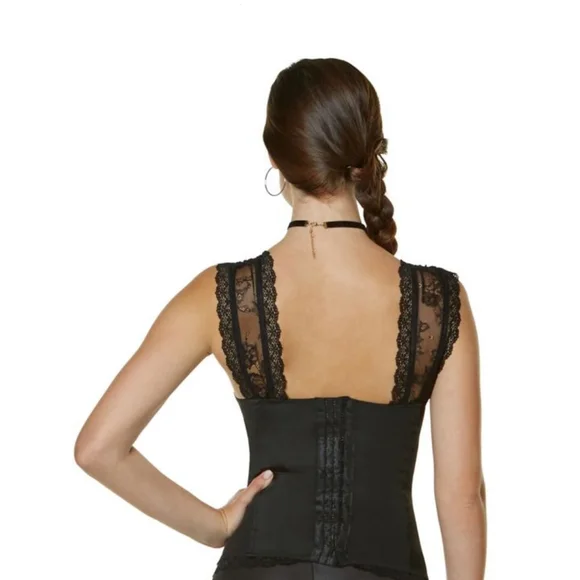 Spirit Halloween Black Lace Corset Top - Picture 3 of 10